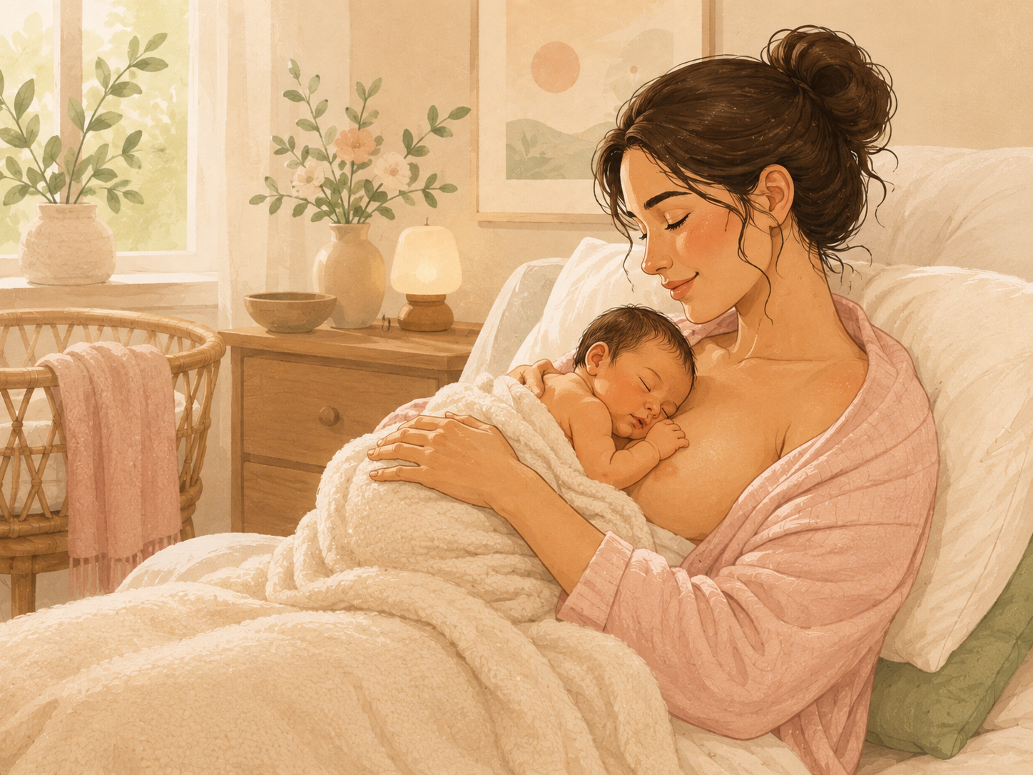 Illustration zu Schwangerschaft und frühem Babyalter